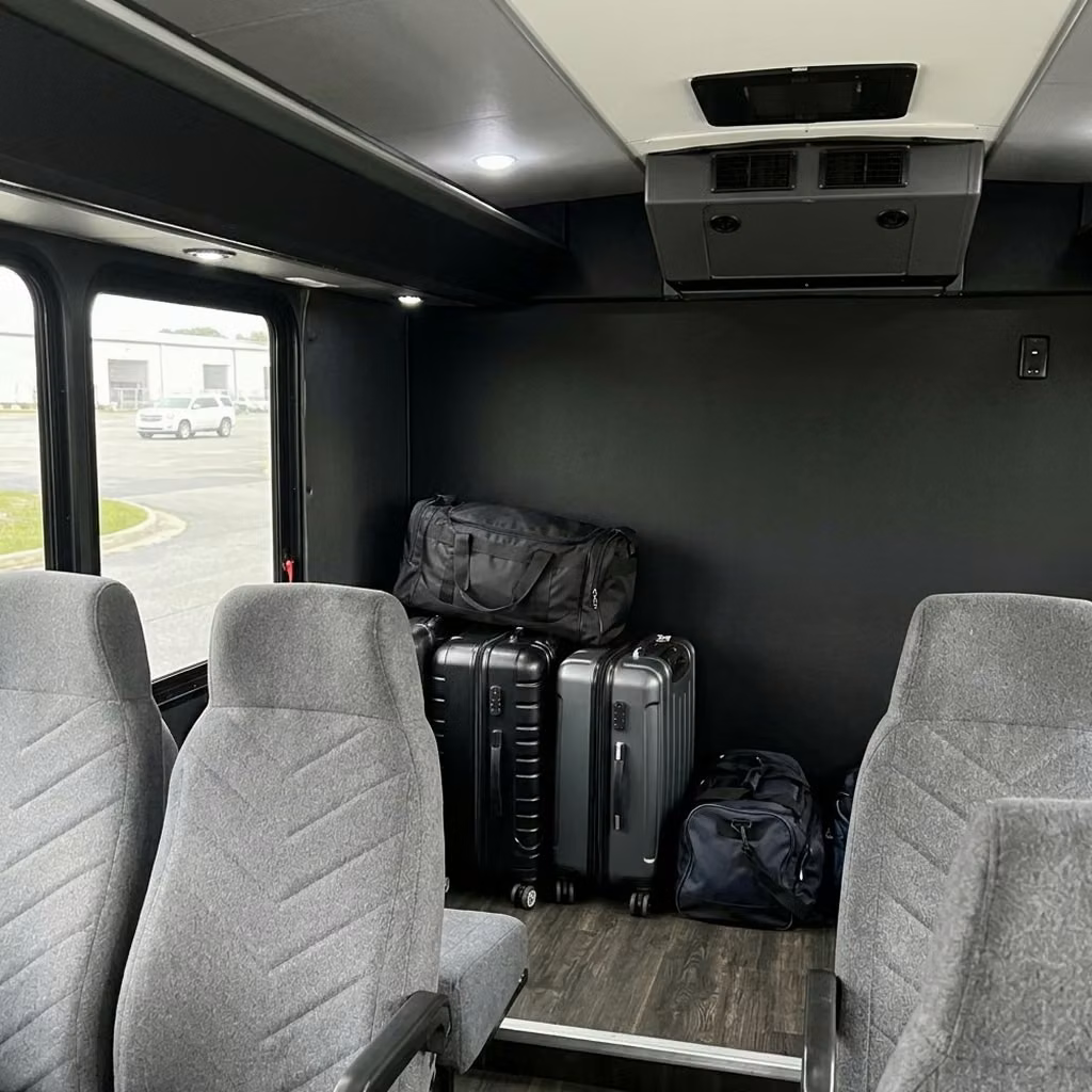 vestavia hills 15 passenger minibus luggage area