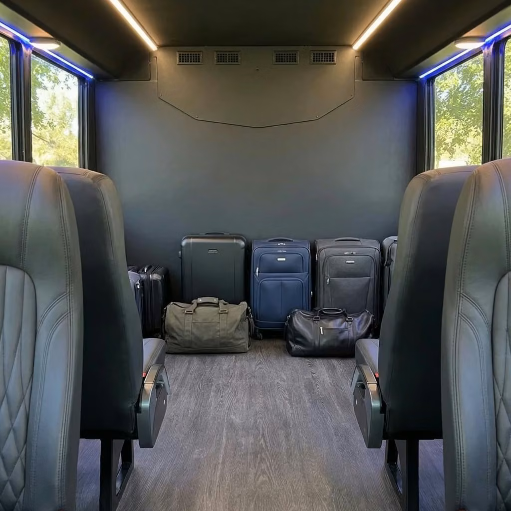 vestavia hills 20 passenger minibus luggage area
