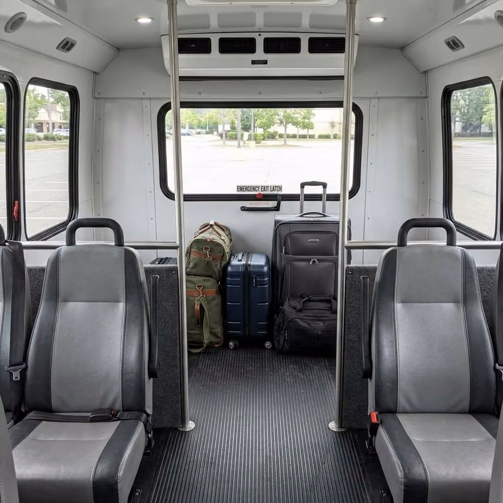 vestavia hills 30 passenger minibus luggage area