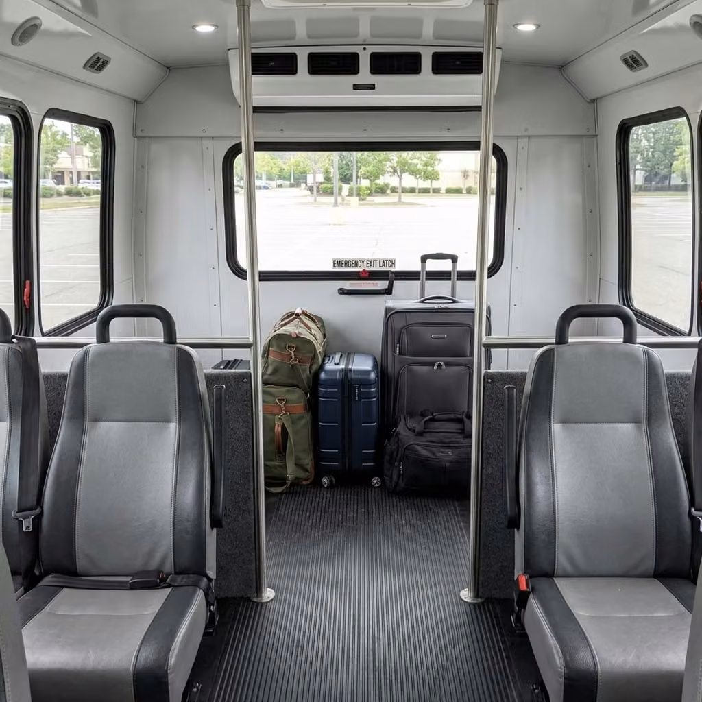 vestavia hills 35 passenger minibus luggage area